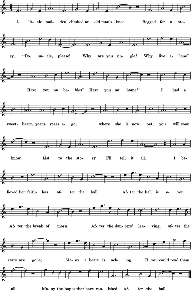 mudcat org lyrics after the ball after the ball sheet music