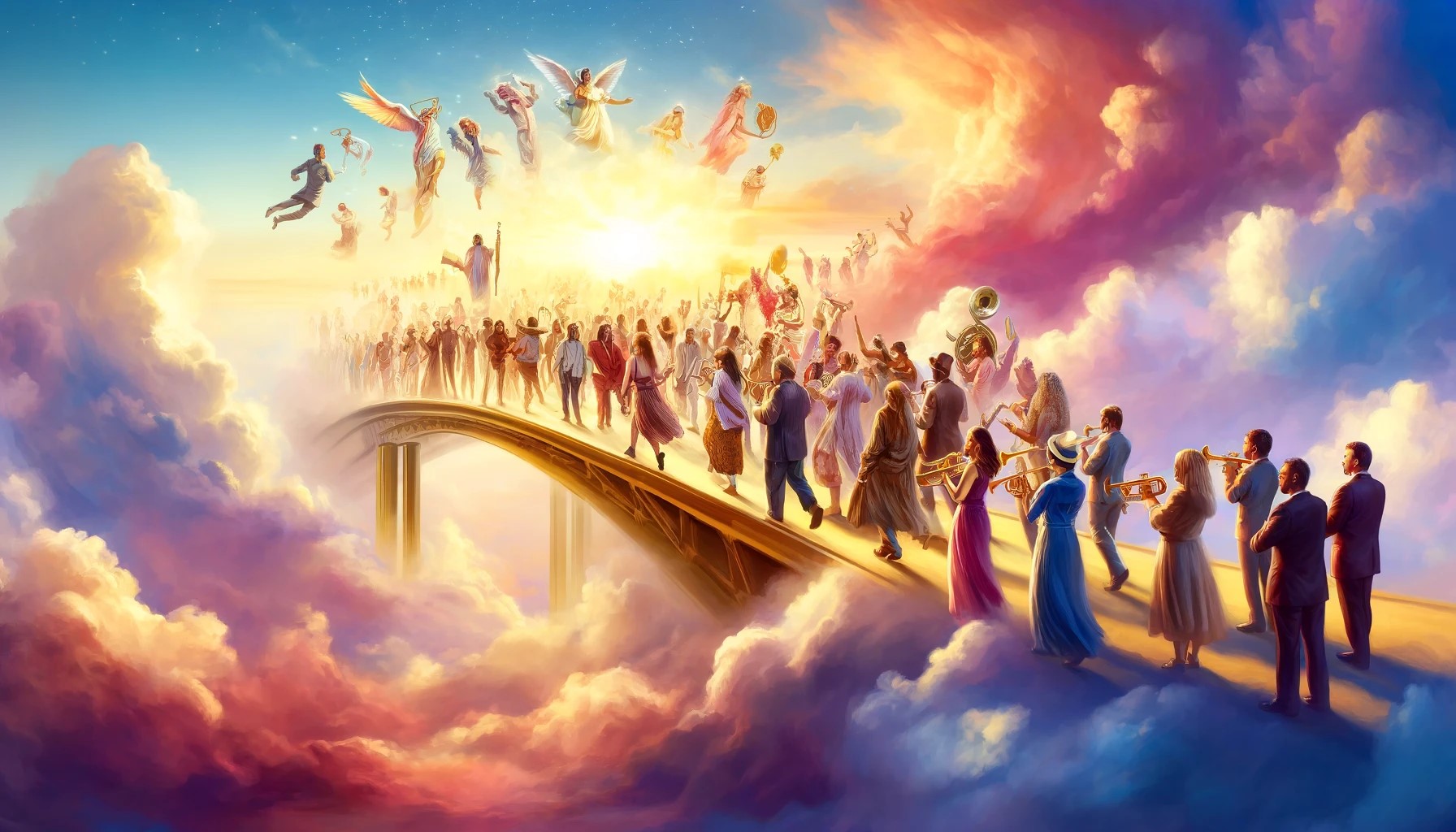 Saints marching into heaven