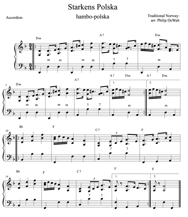 Starkens Polska (Swedish Hambo) sheet music for Accordion