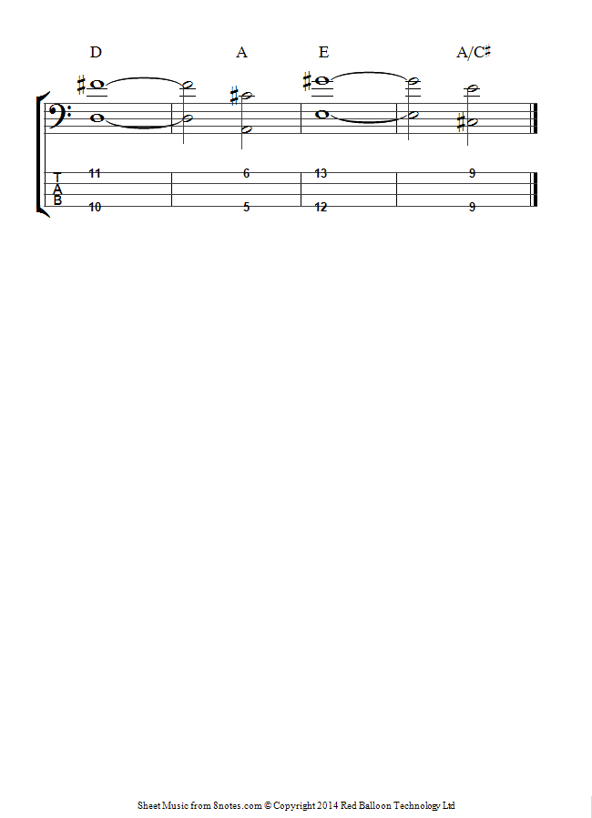 Coldplay Magic for Bass Guitar Riff Lesson