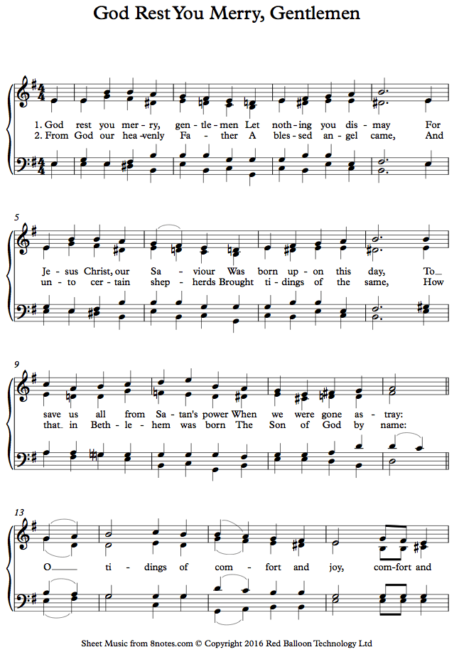 God Rest You Merry, Gentlemen sheet music for Choir