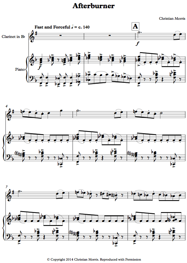 Christian Morris Afterburner sheet music for