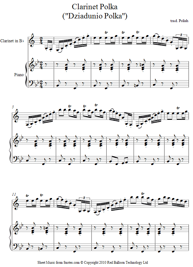 Clarinet Polka sheet music for Clarinet Clarinet Polka sheet music for Clarinet