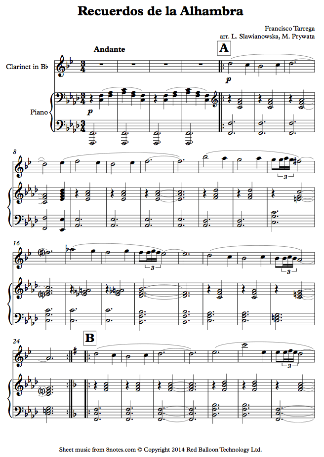 instruction tempo clarinet