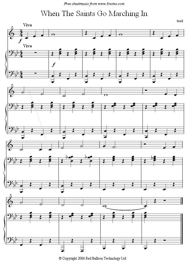 When The Saints Go Marching In sheet music for Clarinet When The Saints Go Marching In sheet music for Clarinet