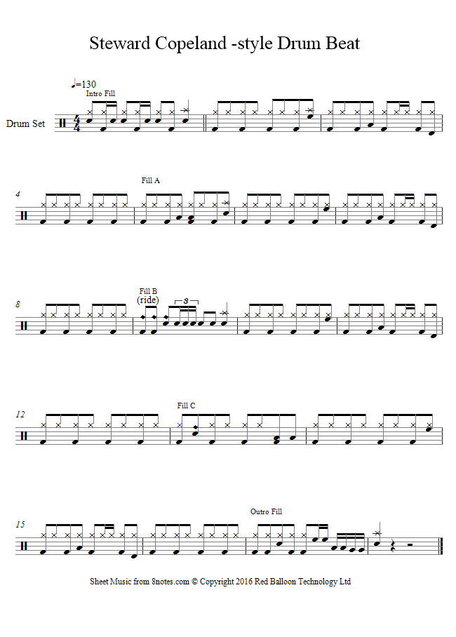 The Police Stewart Copeland Message in a Bottle style beat Beat