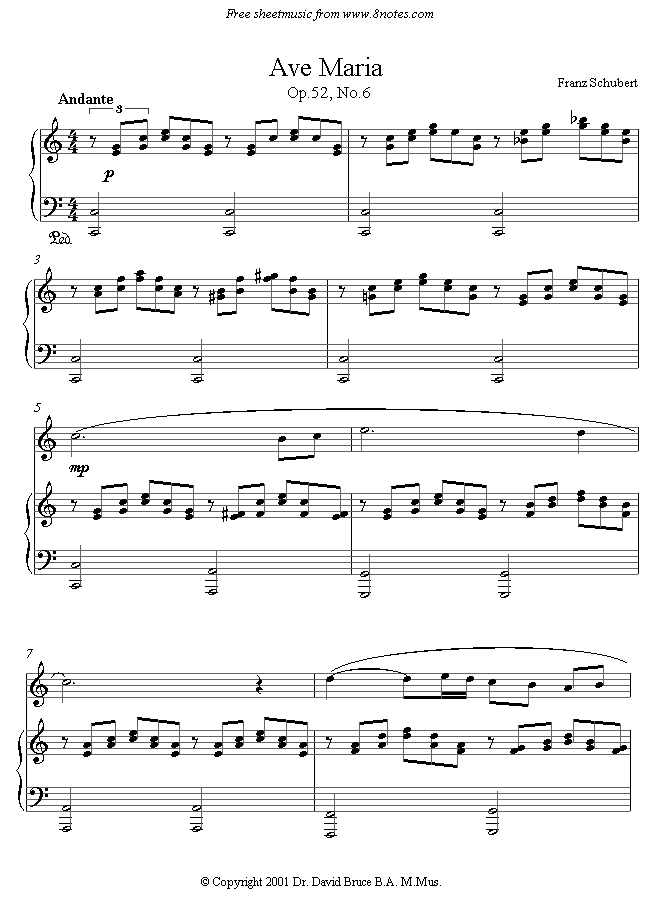 Schubert - Ave Maria sheet music for Oboe Schubert - Ave Maria sheet music for Oboe