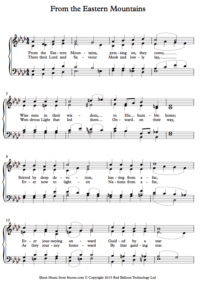From the Eastern Mountains sheet music for Piano From the Eastern Mountains sheet music for Piano