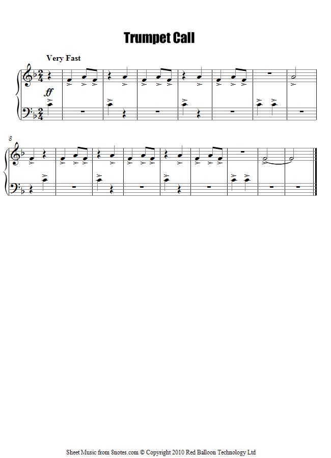 Trumpet Call sheet music for Piano Trumpet Call sheet music for Piano