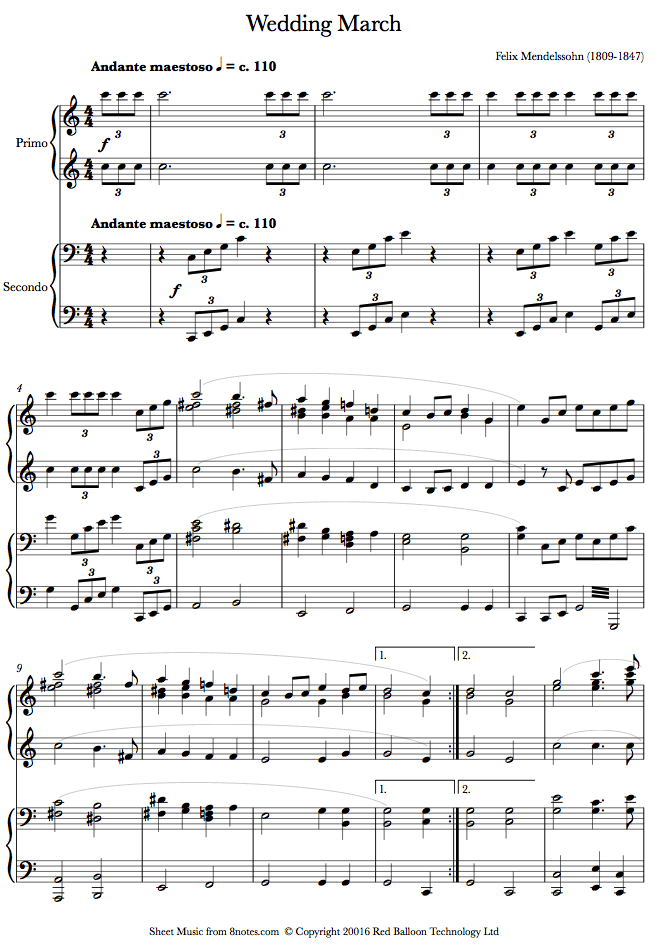 Mendelssohn Wedding March from Midsummer Nights Dream