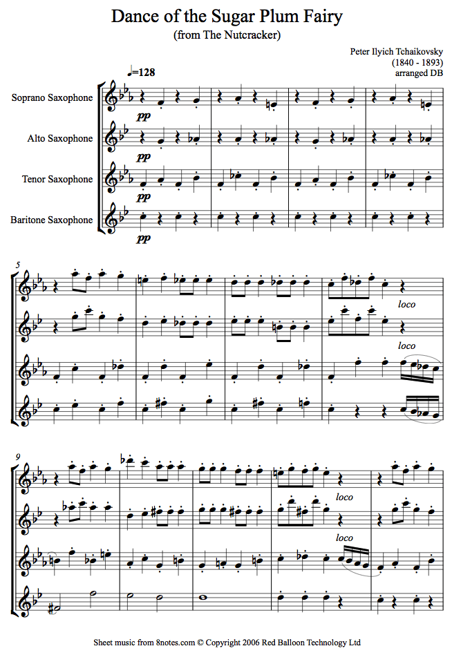 Tchaikovsky Dance of the Sugar Plum Fairy from the Nutcracker (easier