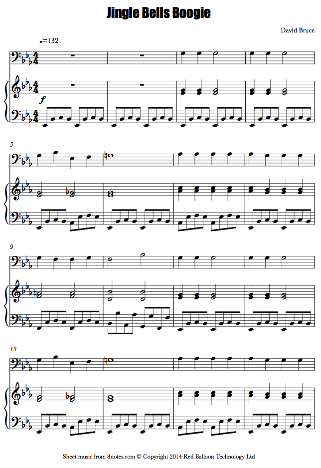 David Bruce Jingle Bells Boogie sheet music for Trombone