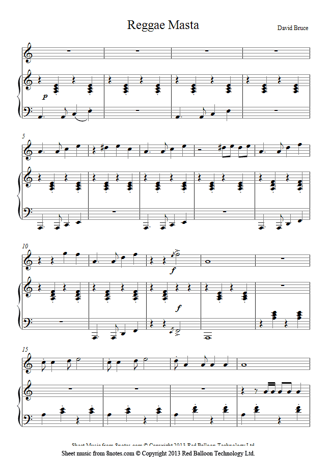 David Bruce - Reggae Masta sheet music for Trombone David Bruce - Reggae Masta sheet music for Trombone