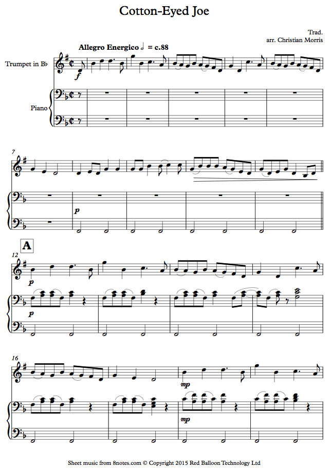 CottonEyed Joe sheet music for Trumpet