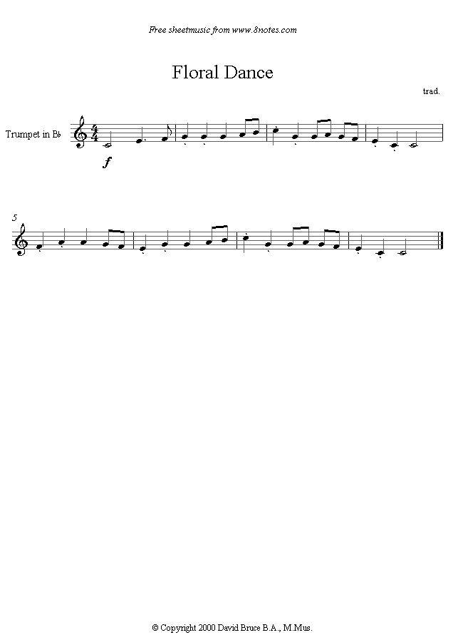 Floral Dance sheet music for Trumpet Floral Dance sheet music for Trumpet