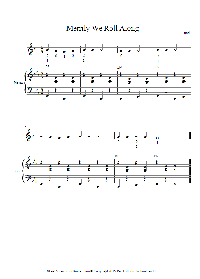 Merrily We Roll Along sheet music for Trumpet Merrily We Roll Along sheet music for Trumpet
