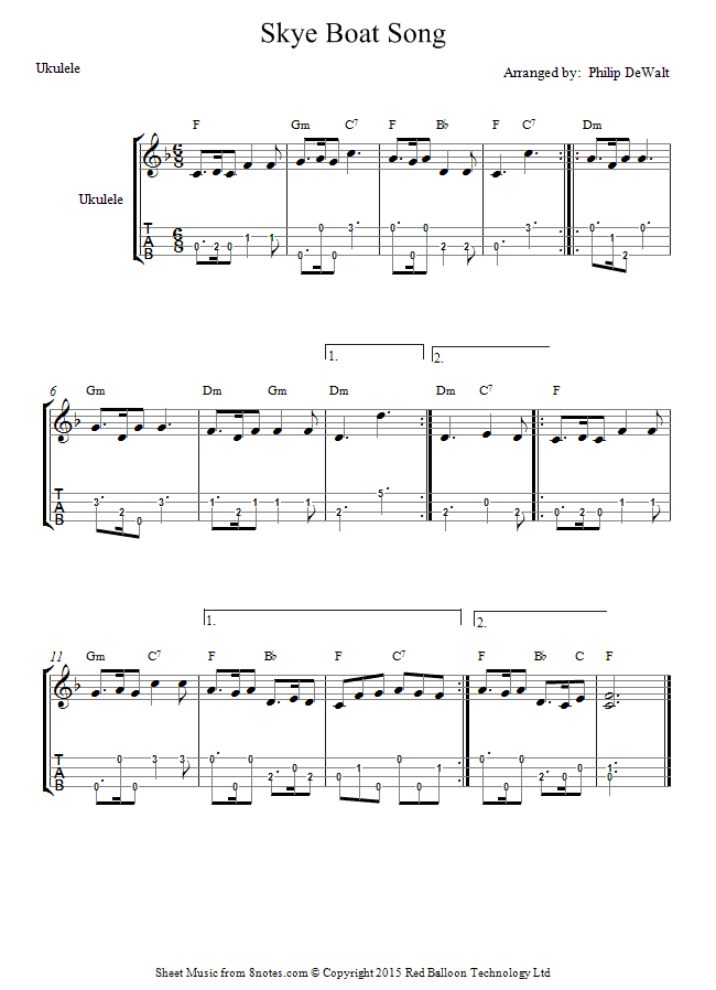 skye boat song for ukulele skye boat song sheet music for ukulele 8notes skye boat song for ukulele skye boat song sheet music for ukulele 8notes