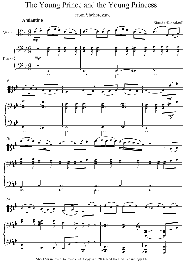 Rimsky-Korsakov - Sheherezade sheet music for Viola Rimsky-Korsakov - Sheherezade sheet music for Viola