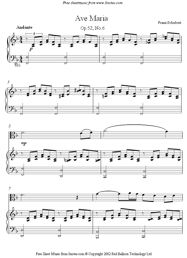 Schubert - Ave Maria sheet music for Viola Schubert - Ave Maria sheet music for Viola