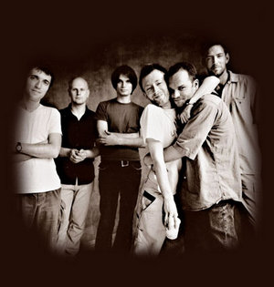 from left: Colin, Phil, Jonny, Thom,  Nigel Godrich, Ed