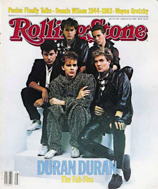 At the height of its fame, Duran Duran ("The Fab Five") was featured on the cover of the February 1984 issue of Rolling Stone magazine.