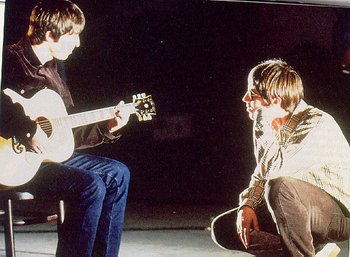 Noel jamming with Liam