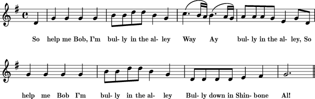 Bully In The Alley Sheet Music For Treble Clef Instrument 8notes Com
