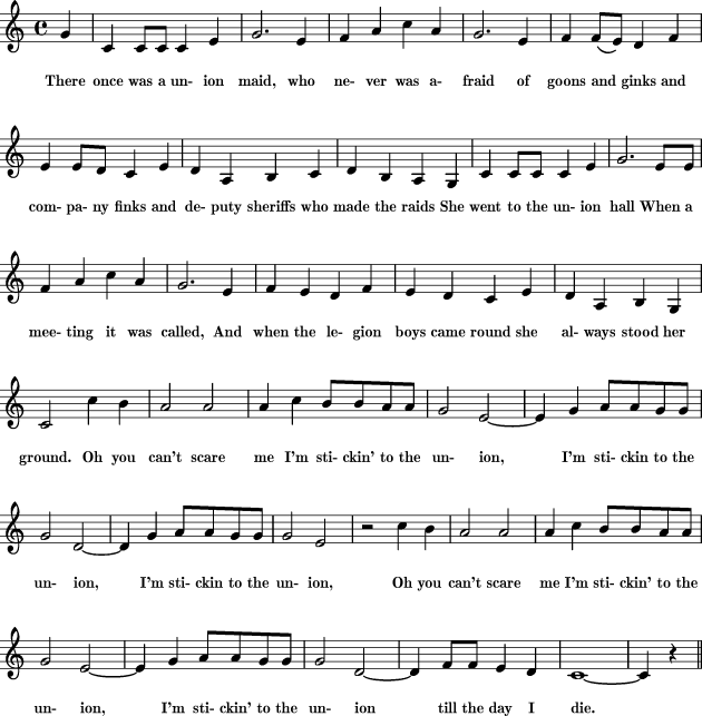 Union Maid Sheet music for Treble Clef Instrument - 8notes.com
