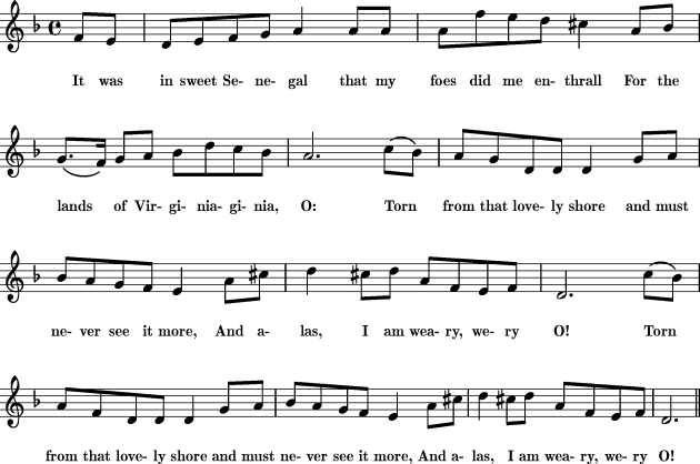 The Slave's Lament Sheet music for Treble Clef Instrument - 8notes.com