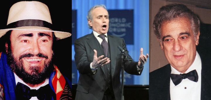 Luciano Pavarotti, Jose Carreras and Placido Domingo [Source: Wikipedia]