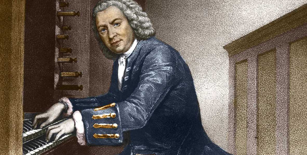 J.S.Bach playing the organ