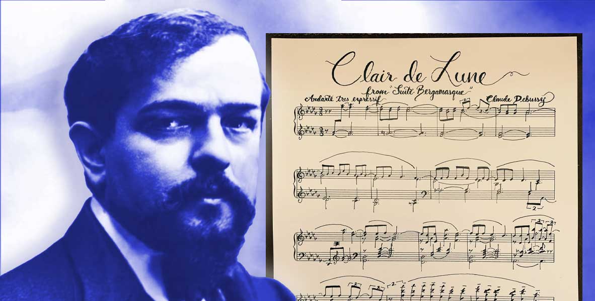 Debussy and the manuscript for Clair de Lune