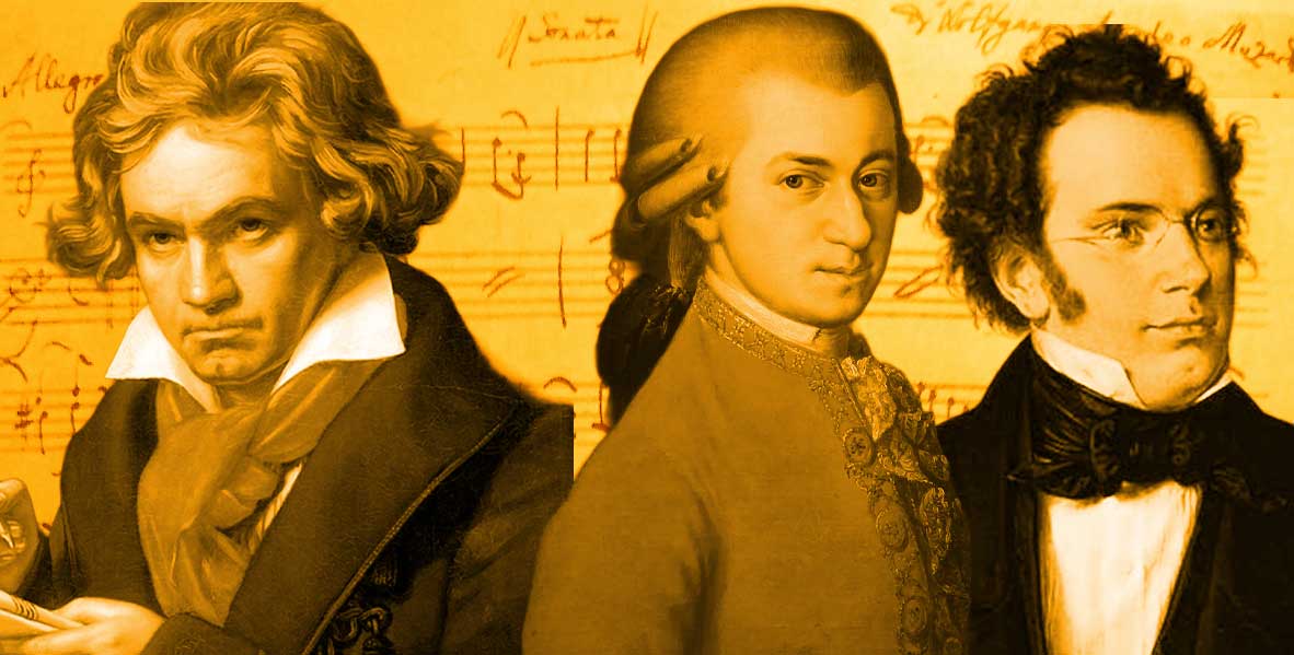 Beethoven, Mozart, Schubert