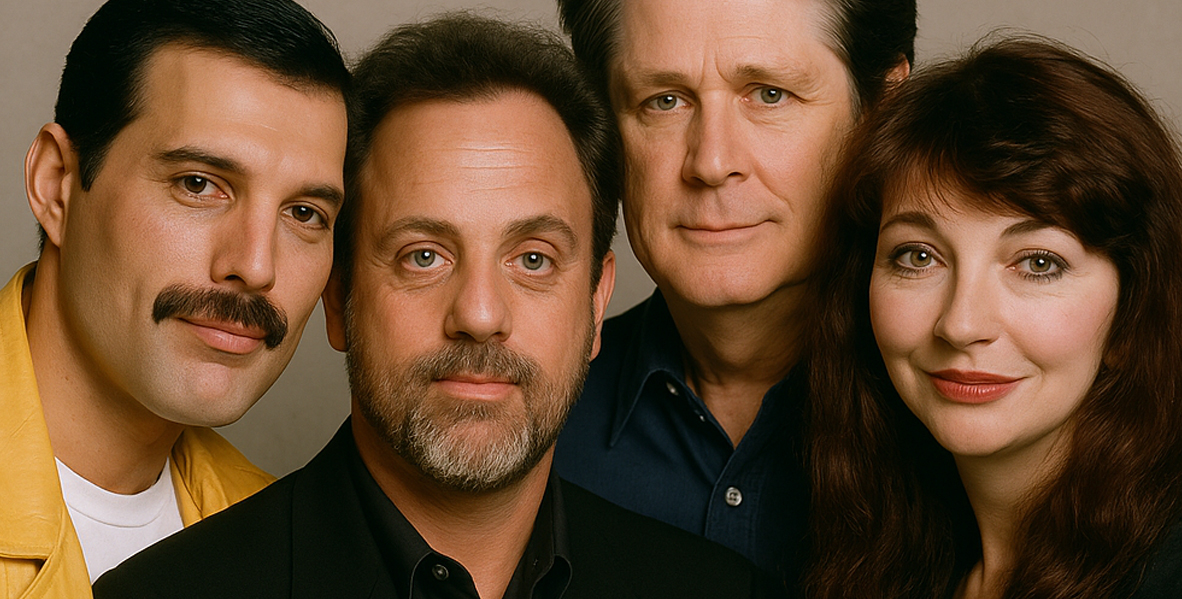 Freddy Mercury, Billy Joel, Brian Wilson, Kate Bush