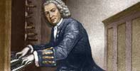 J.S.Bach playing the organ