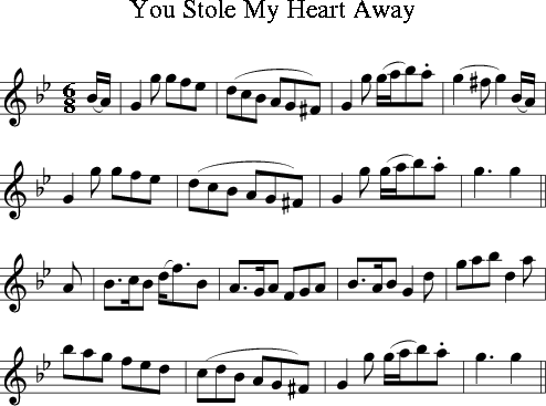 Bliv sur fordøjelse Udfordring You Stole My Heart Away (Irish Folk Song) (Ireland) Sheet music for Treble  Clef Instrument - 8notes.com