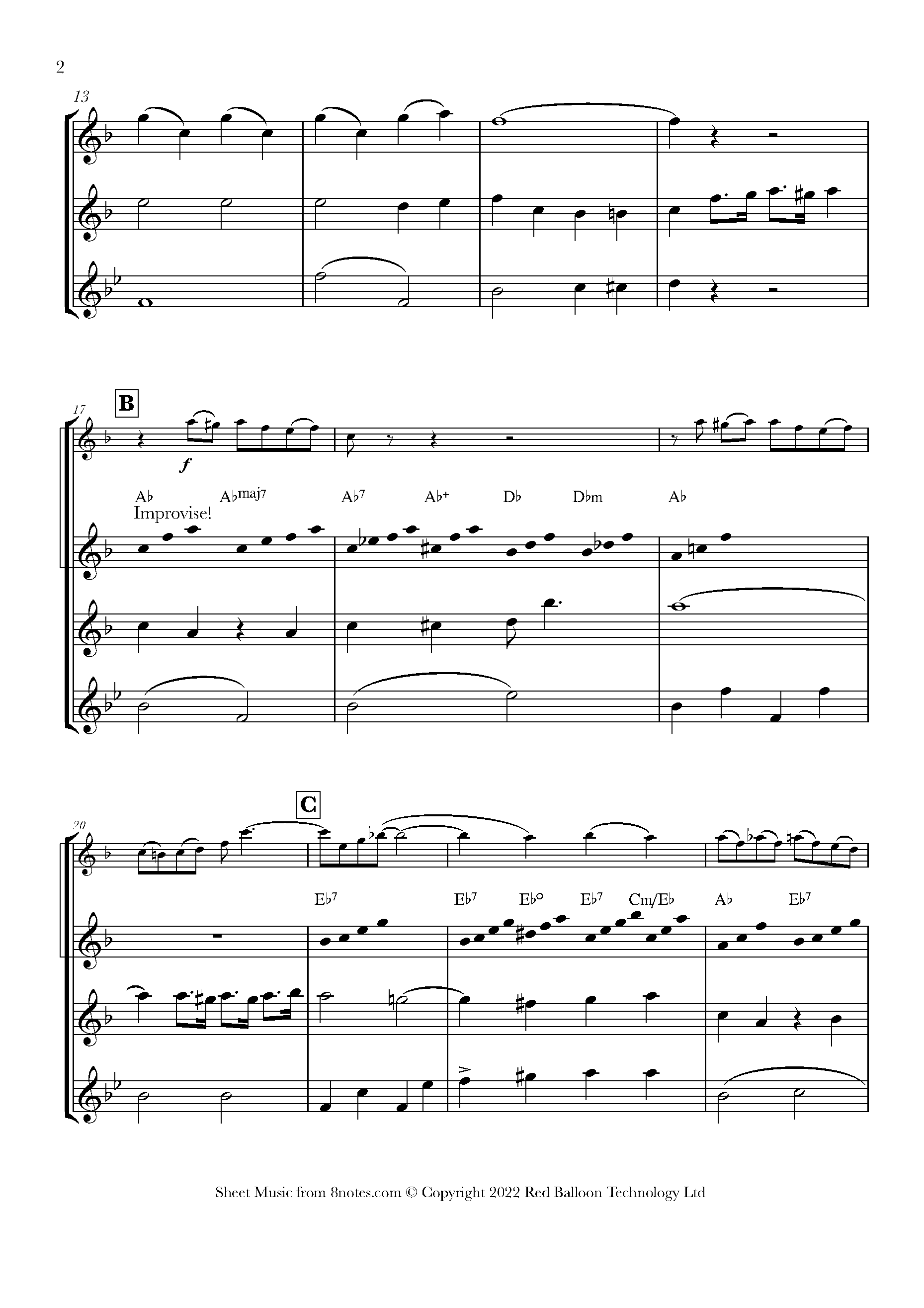 Percy Wenrich Moonlight Bay Sheet music for 2AltosTenorSax