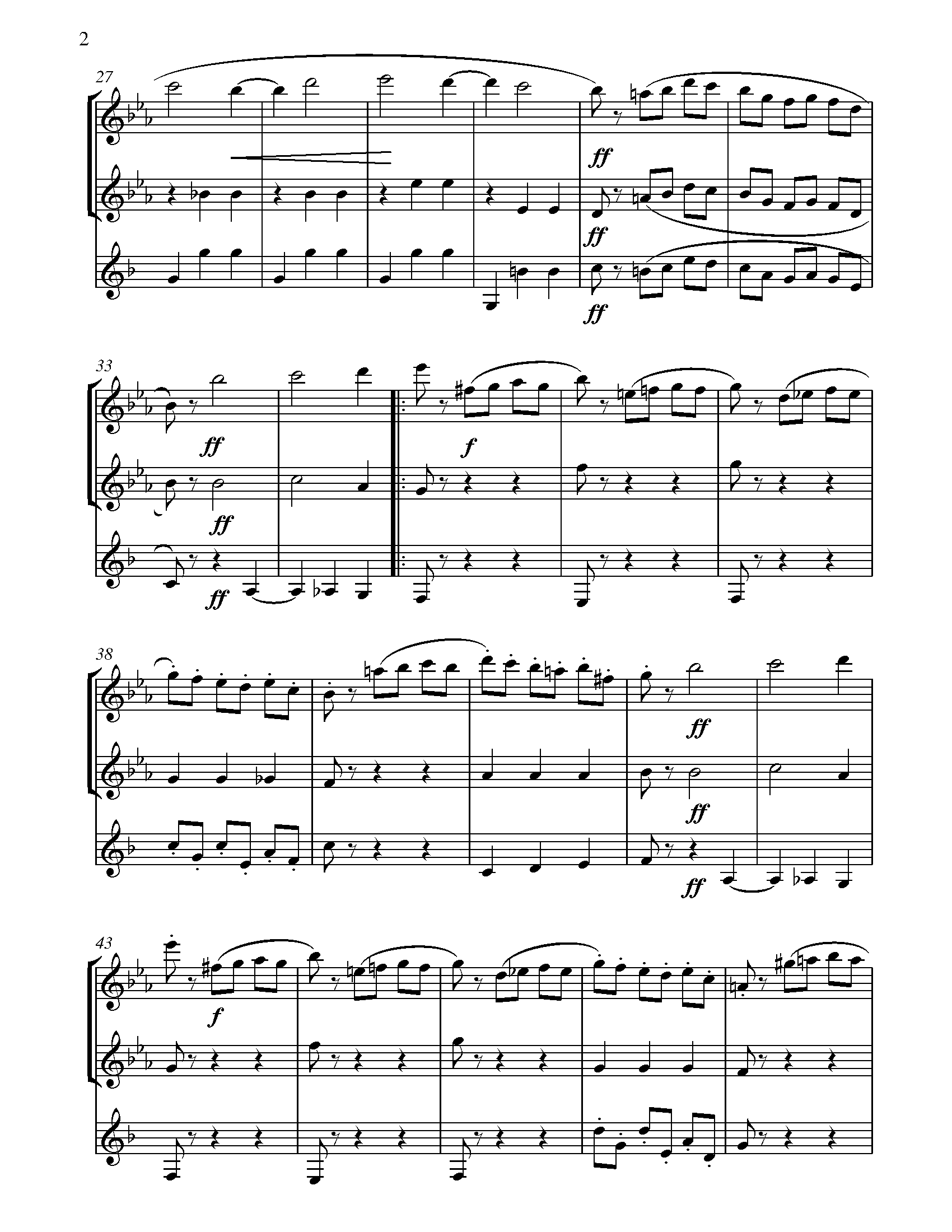 Tchaikovsky Waltz from Sleeping Beauty Sheet music for 2Flutes
