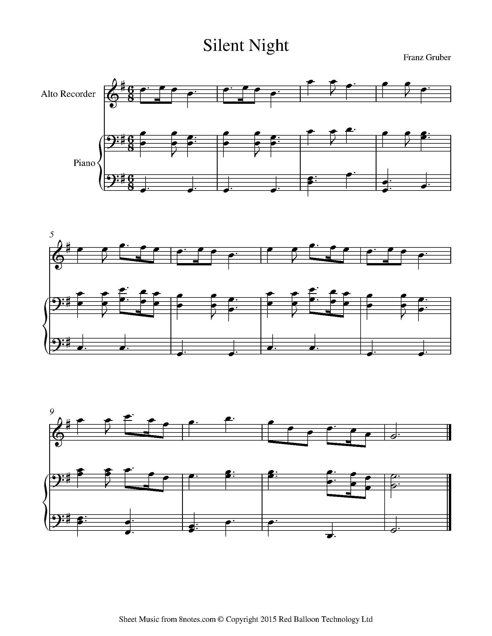 Alto recorder sheet music hotsell