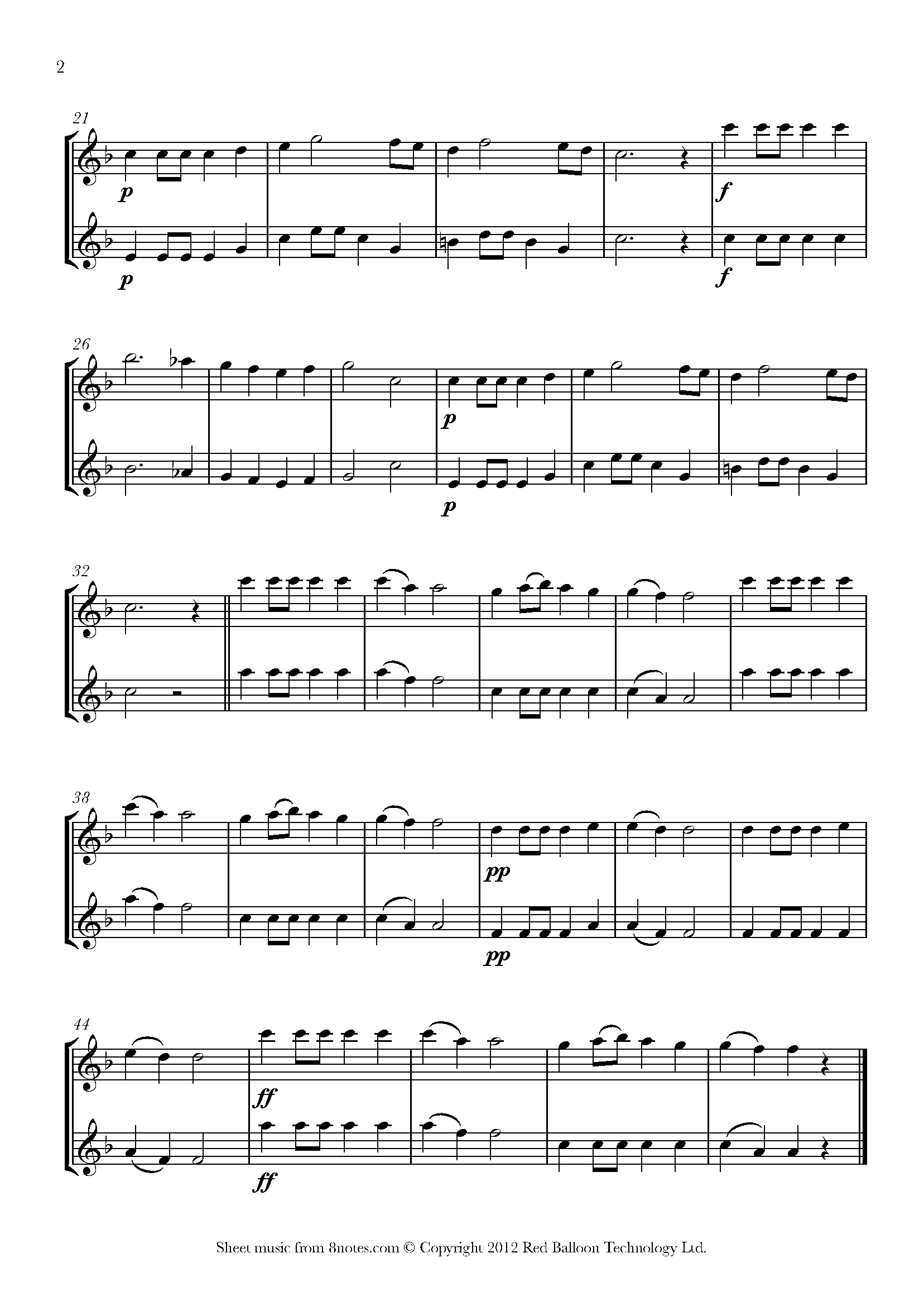 Rossini 5 Duos No.1 Marcia Sheet music for Alto Saxophone Duet