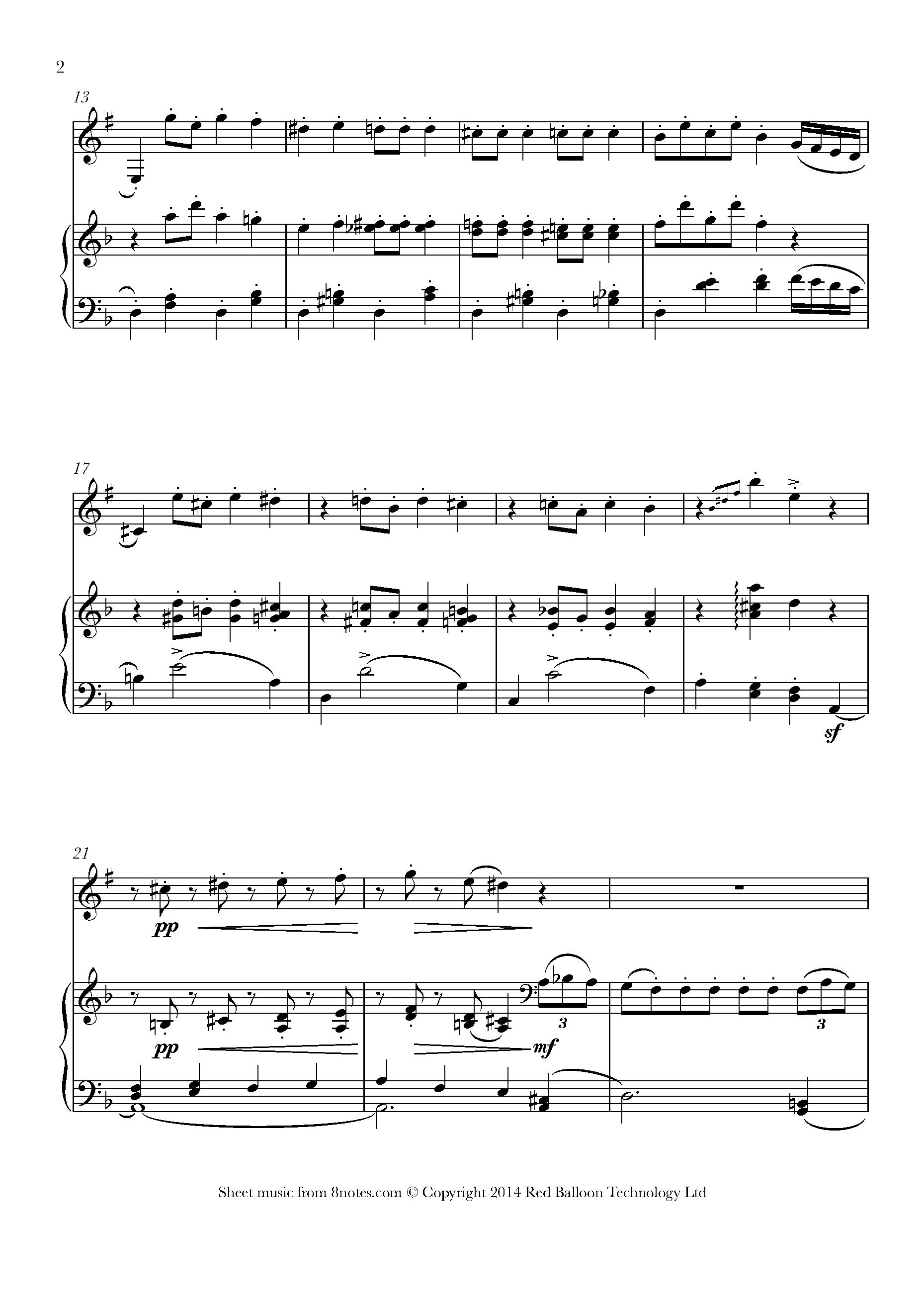 Tchaikovsky Dance of the Sugar Plum Fairy from the Nutcracker Sheet