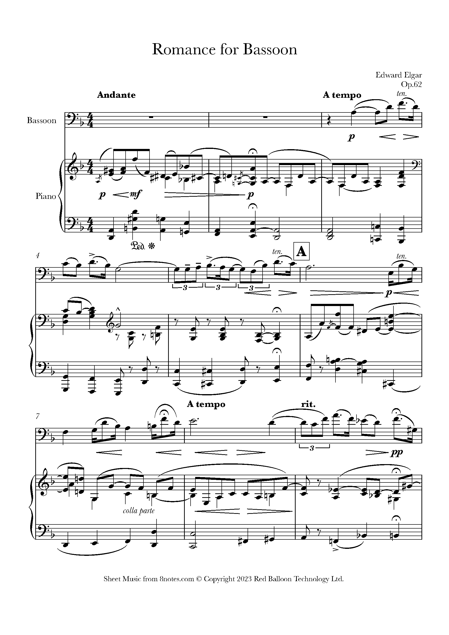 Elgar  Romance, Op. 62 (Bassoon)