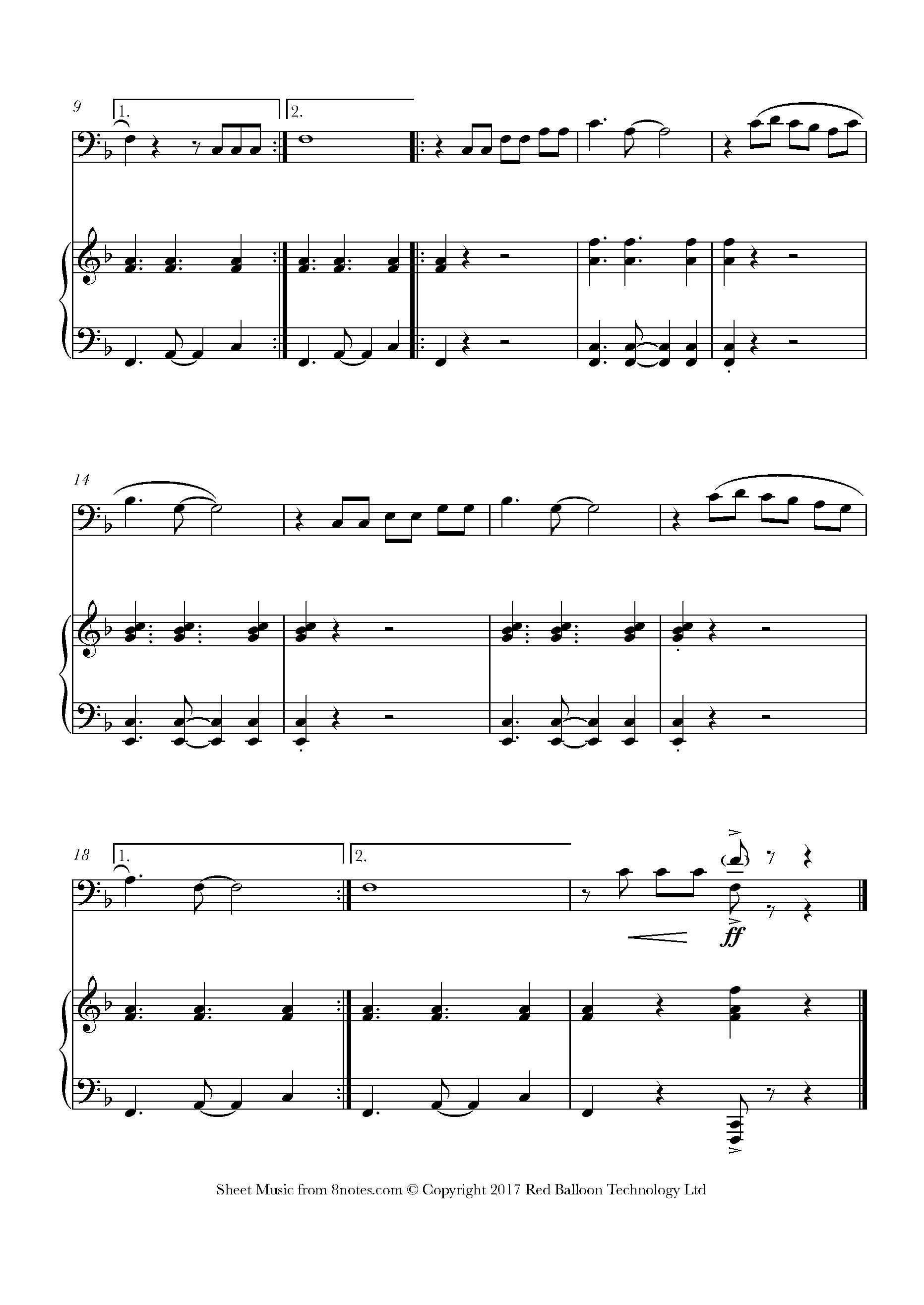 La Cucaracha (Mexico) Sheet music for Bassoon