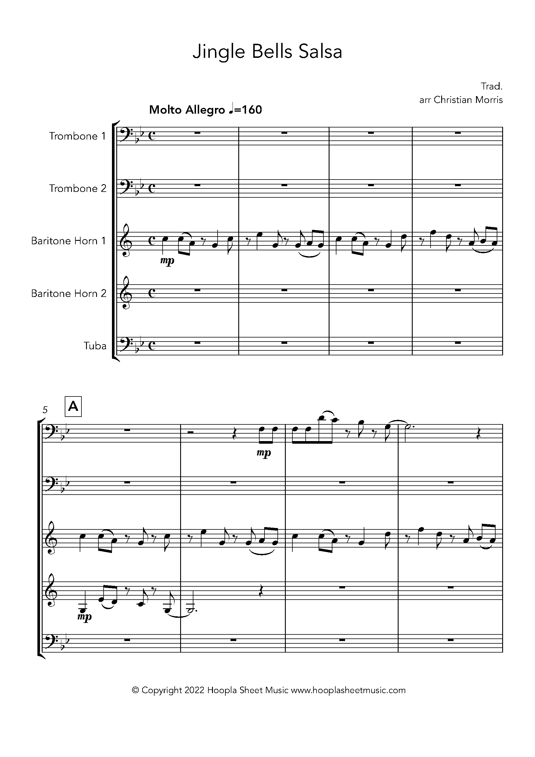 Christian Morris Jingle Bells Salsa (Lower Brass) Sheet music for