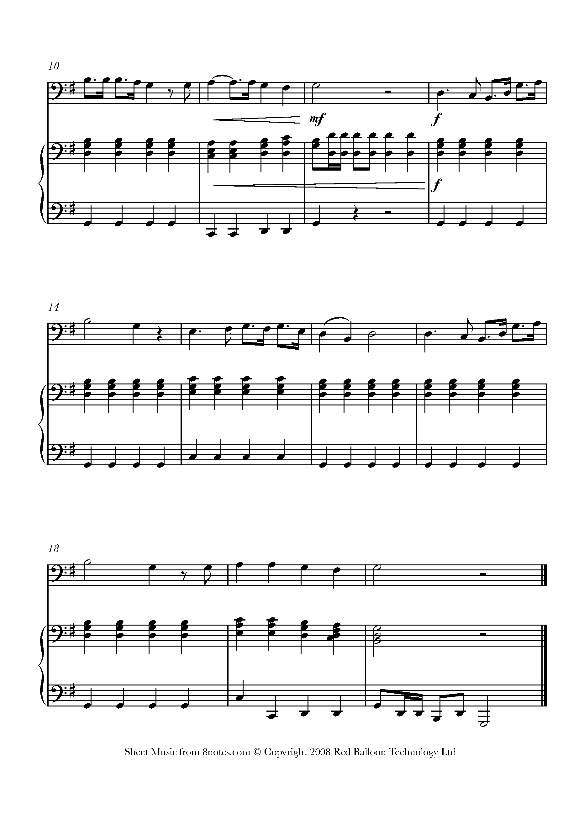 Howe Battle Hymn of the Republic Sheet music for Cello