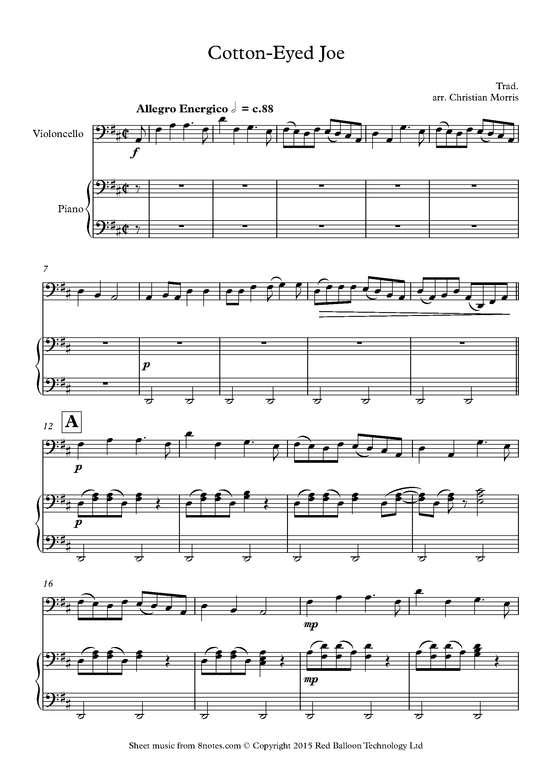 CottonEyed Joe Sheet music for Cello