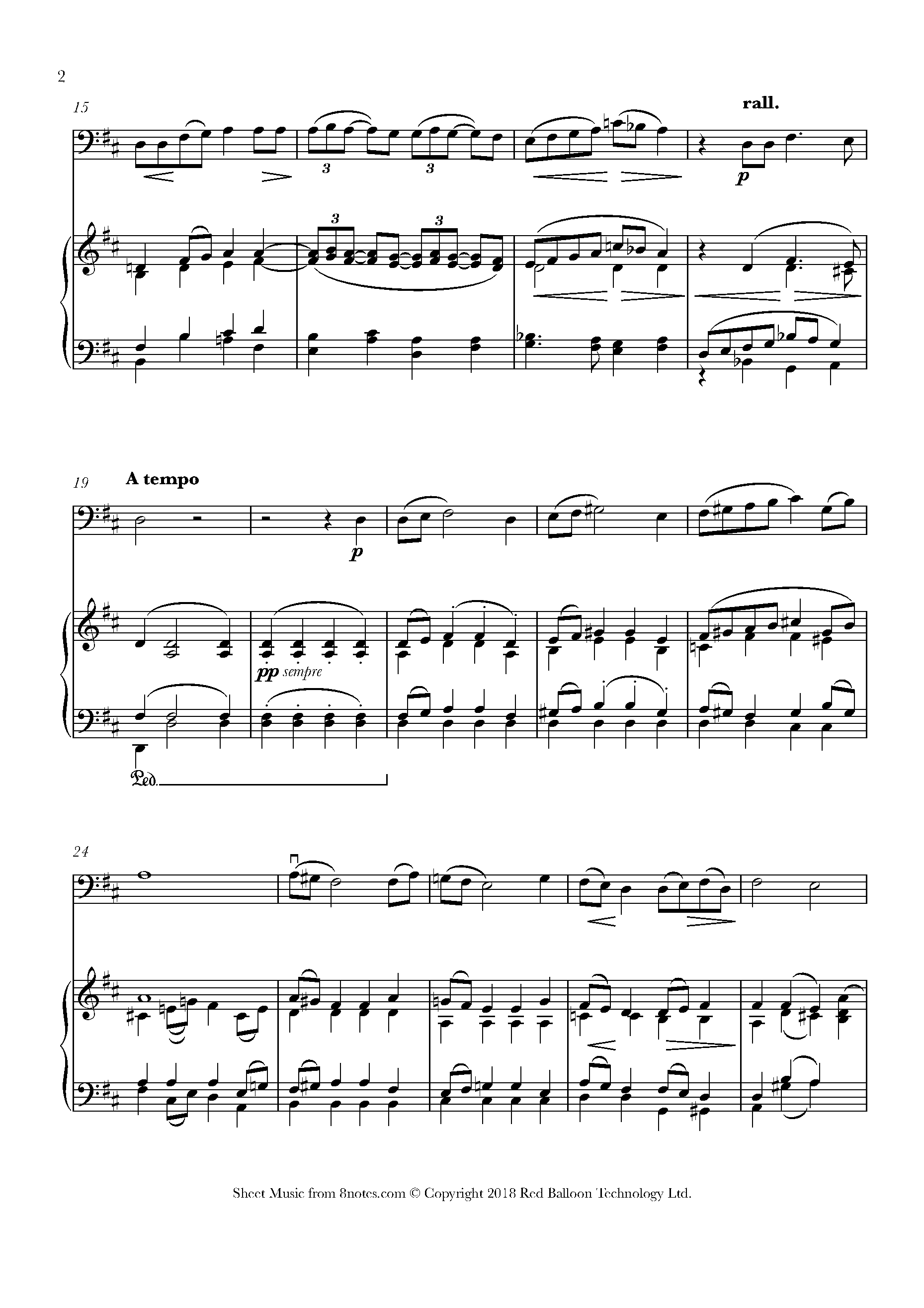 ﻿Fauré Lydia, Op. 4, No. 2 Sheet music for Cello