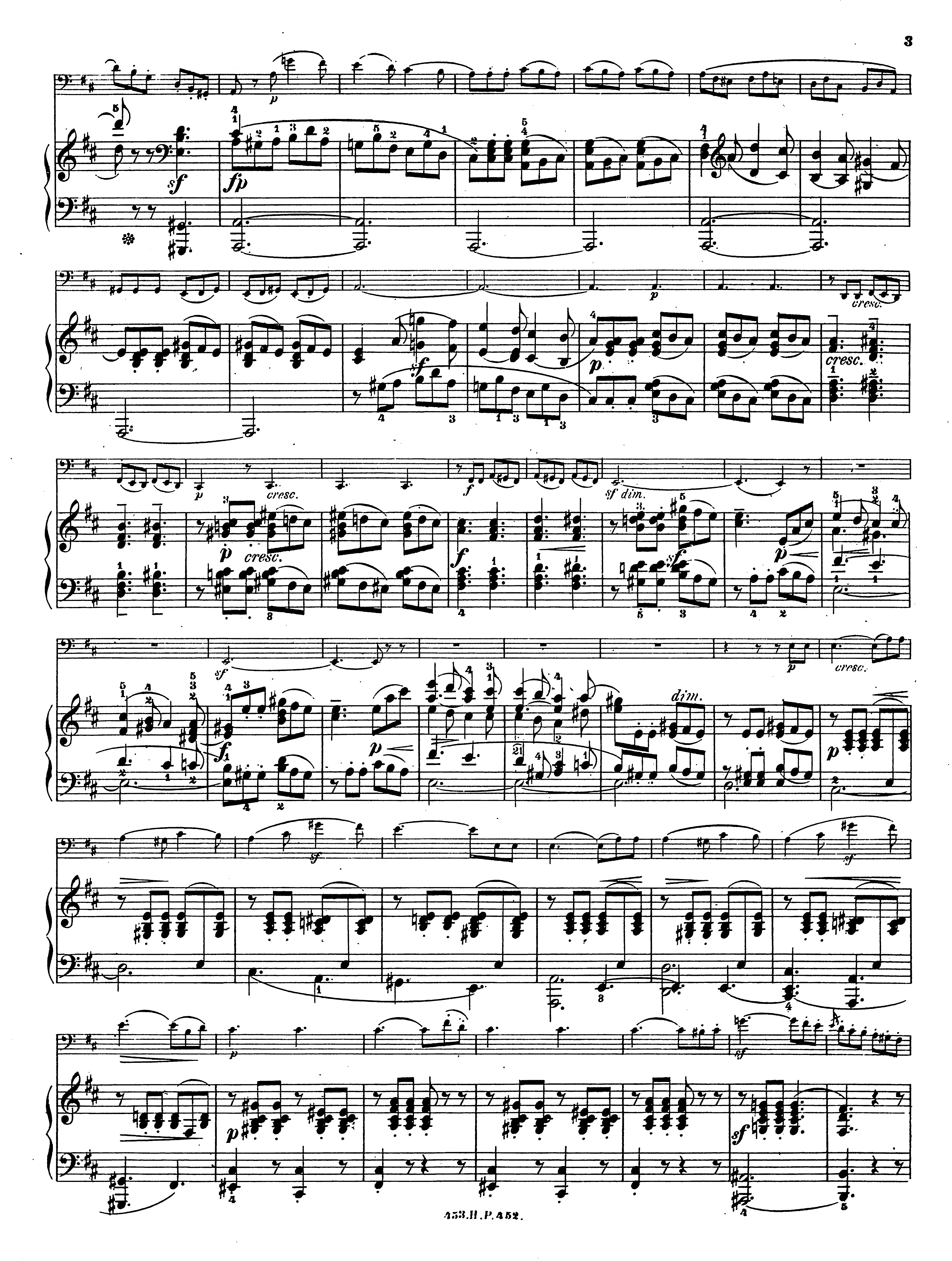 Cello Sonata No.2, Op.58 by Felix Mendelssohn Sheet Music arranged by 8notes.com for Cello - 1 of 35 pages