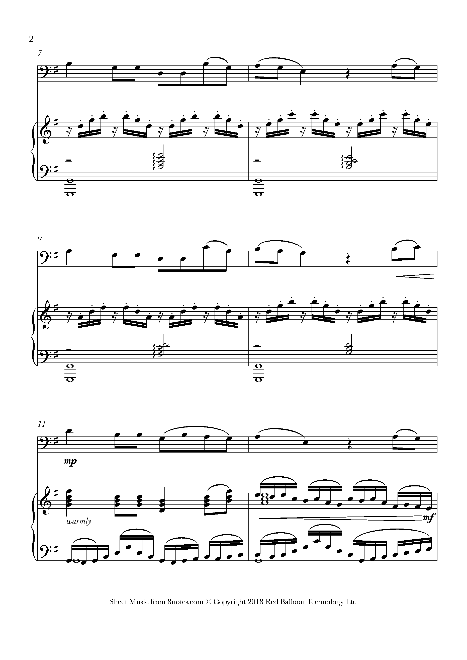 Thula Baba Thula Sana (South African trad.) Sheet music for Cello