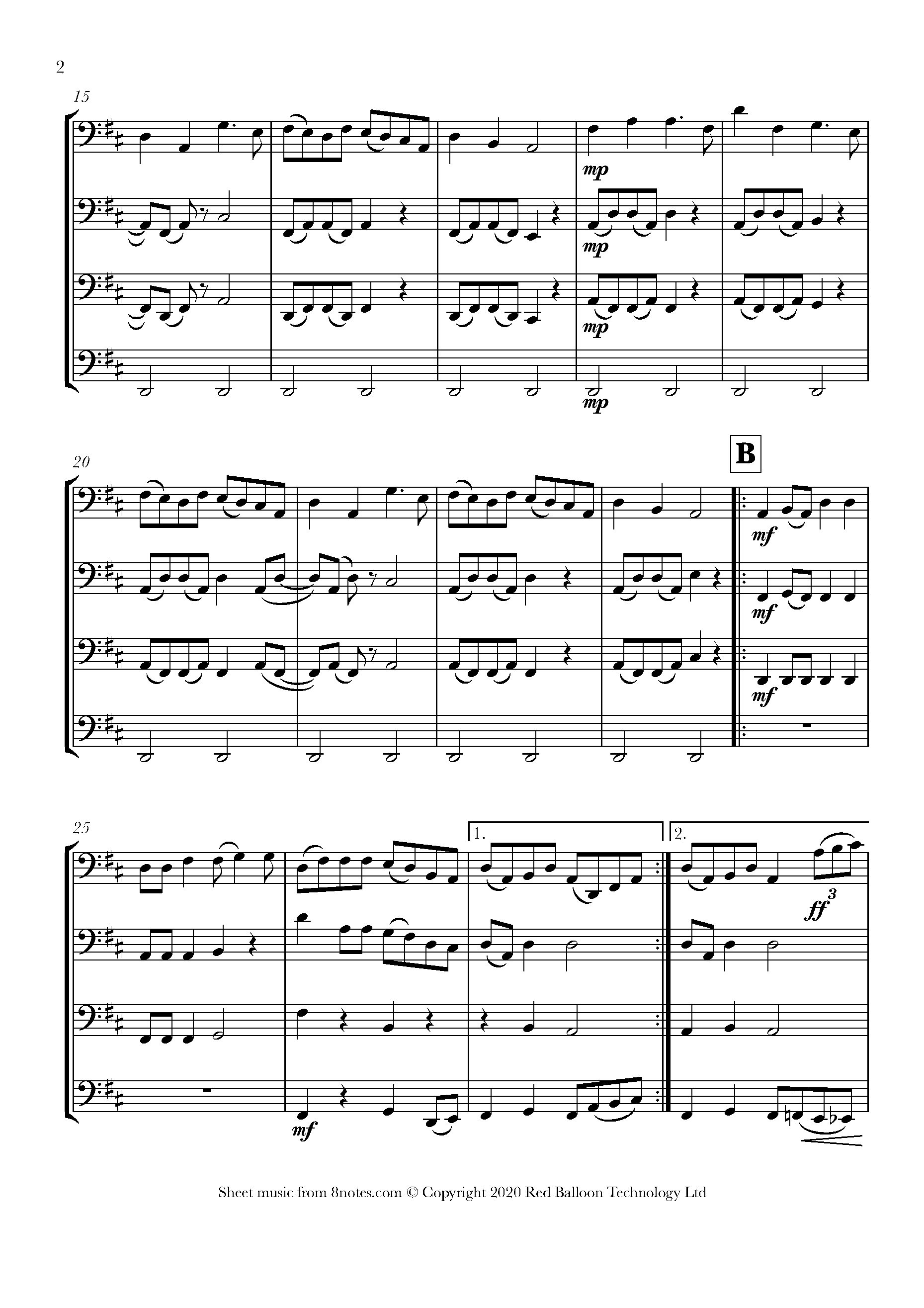 Cotton-Eye Joe sheet music for voice, piano or guitar (PDF)